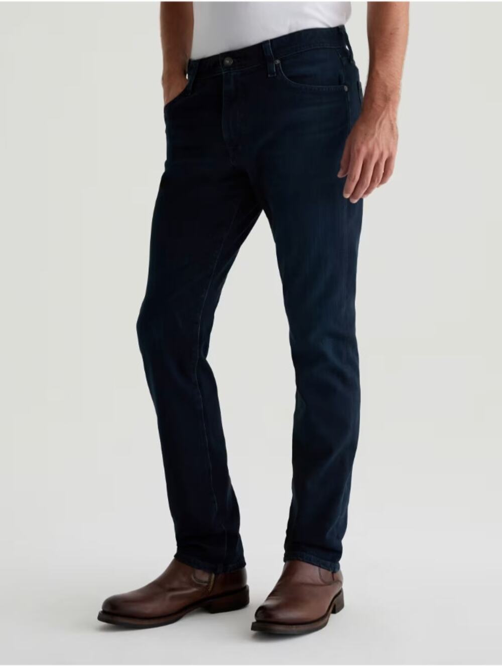 AG JEANS Everett 360 Slim Straight Dark Wash Denim Jeans // 36x34